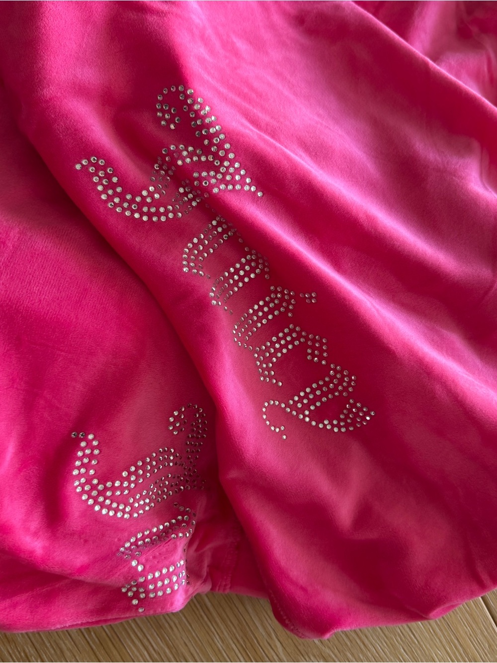 Juicy Couture Hot Pink Rhinestone Logo Jumpsuit